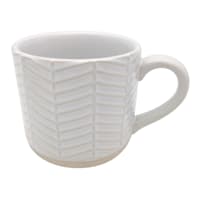 Ivory Textured Mug, 16oz