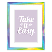 Glass Framed Take It Easy Print Wall Art, 11x14