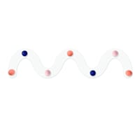 Oh Joy! Wavy Multicolor Wall Hooks, 5x21