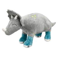 Tiny Dreamers Grey Triceratops Shaped Pillow, 11x16