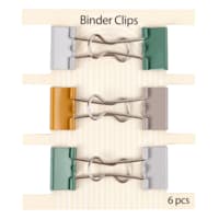 Serenity Sage Binder Clips 6 Pc