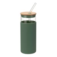 Green Silicone Sleeve Tumbler with Straw, 20oz