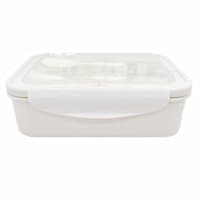 Tan Orange Bento Box W Utensils