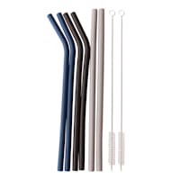 8-Piece Silicone Straw Set