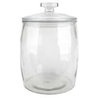 Clear Glass Canister with Flat Knob Glass Lid, 80oz