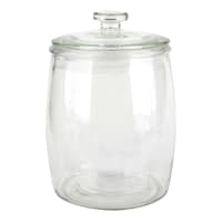 At Home Glass Canister With Flat Knob Glass Lid Clear 258Oz