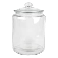 Clear Glass Canister with Round Knob Lid, 62oz