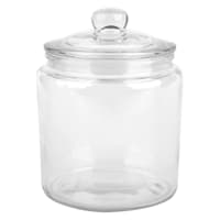 Clear Glass Canister with Round Knob Lid, 135oz