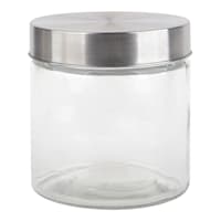 Glass Canister with Screw On Metal Lid, 24oz