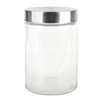 Glass Canister with Screw On Metal Lid, 37oz