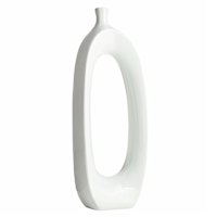 Crosby St. Riley White Ceramic Vase, 30"