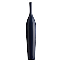 Navy Blue Ceramic Floor Vase, 37"