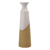 Honeybloom Two-Tone Terracotta Ceramic Floor Vase, 30"