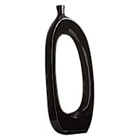 Crosby St. Riley Black Ceramic Vase, 30"
