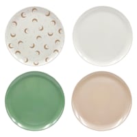 Set of 4 Celestial Multicolor Melamine Dinner Plates, 10"