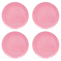 Set of 4 Solid Pink Melamine Dinner Plates, 10"