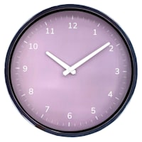Purple Round Wall Clock, 12"