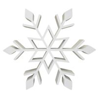 White Wood Snowflake, 15"