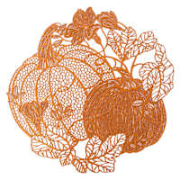Rust Orange Pumpkin Placemat, 15.5"