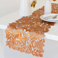 Homespun Harvest Leaf Vinyl Table Runner