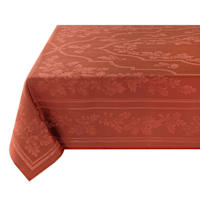 Homespun Harvest Rust Jacquard Tablecloth, 60x84