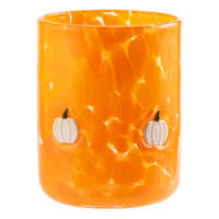 Homespun Harvest Orange Pumpkin Icon Double Old Fashioned Glass