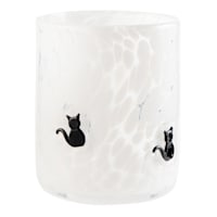 Spellbound Black Cat Icon Double Old Fashioned Glass