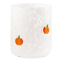 Homespun Harvest White Pumpkin Icon Double Old Fashioned Glass
