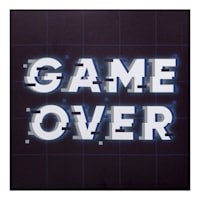 Game Over Canvas Wall Sign, 12"