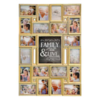20-Opening Gold Family Collage Picture Frame, 23x34