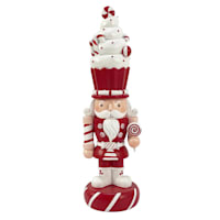 Gingerbread Lane Red & White Dessert Nutcracker, 10"