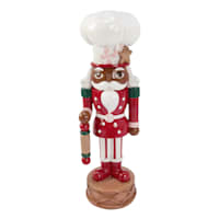 Gingerbread Lane Peppermint Chef Nutcracker, 10"