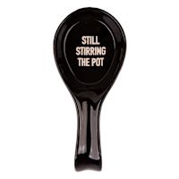 Black Still Stirring The Pot Spoon Rest