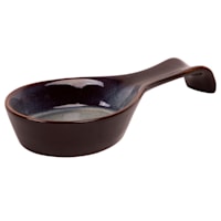 Brown Reactive Glazed Spoon Rest