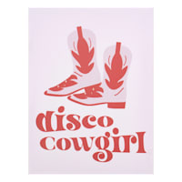 Disco Cowgirl Canvas Print Wall Art, 12x16