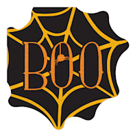 Die Cut Lunch Napkin Boo Web 6.5 16Ct