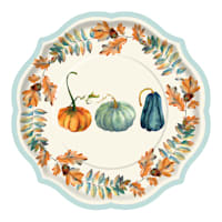 Salad Plate Harvest Pumpkin 8In 8Ct