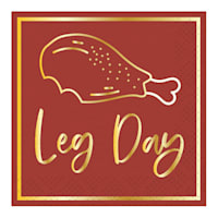 20-Count Leg Day Cocktail Napkins, 5"