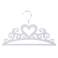 5-Pack Kids Flocked Tiara Hanger, Grey