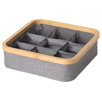 9-Compartment Bamboo Storage Bin