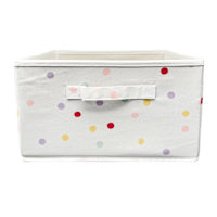 Dot Pattern Fabric Basket M
