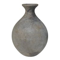 Grey Ceramic Vase, 8"