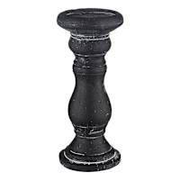 Black Cement Candle Holder, 9"