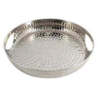 Found & Fable Hammered Metal Tray, 10"