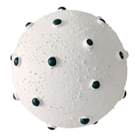 Found & Fable White & Black Decorative Ball, 4"