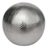 Found & Fable Half Etching Metal Orb with Flat Base, 4"