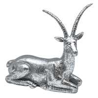 Found & Fable Silver Gazelle Figurine, 5"