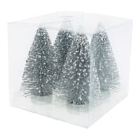4-Pack Silver Bottlebrush Trees, 5"