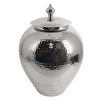 Found & Fable Hammered Metal Ginger Jar, 14"