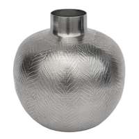 Found & Fable Half Etching Small Metal Vase, 4.2"